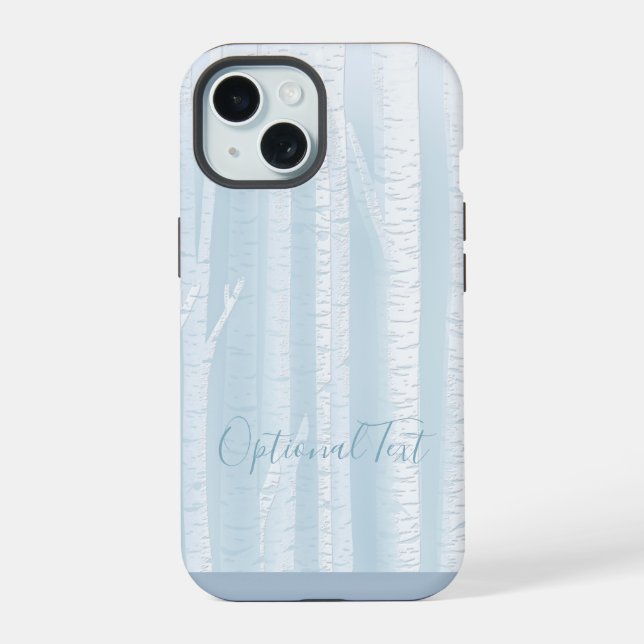 Birkenstämme  iPhone 15 hülle (Rückseite)