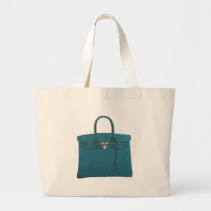 Birkin Taschen-Taschen-Blau Jumbo Stoffbeutel