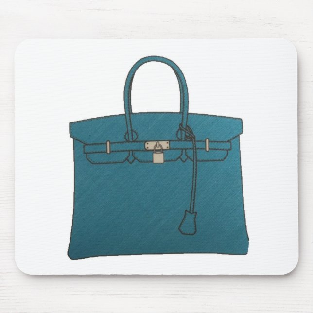 Birkin Taschen-Taschen-Blau Mousepad (Vorne)