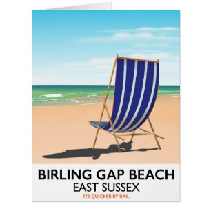 Birling Gap Bea, affiche de voyage vintage East Su