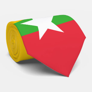 Birma-Flagge Krawatte