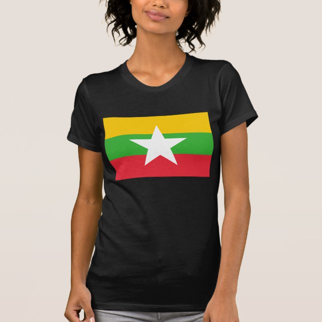 Birma-Flagge; Myanmar T-Shirt (Vorderseite)
