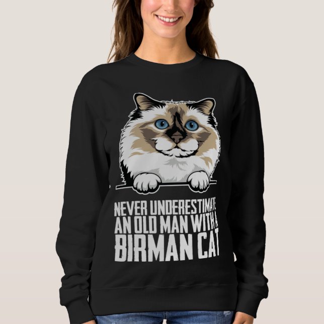 Birma-Katze  Birma-Kätzchen  Birma-Mutter  1 Sweatshirt (Vorderseite)