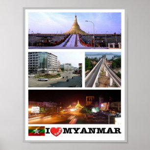 Birma/Myanmar - I Liebe - Poster
