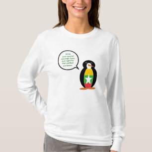 Birma Myanmar im Gespräch mit Frau Penguin Persona T-Shirt
