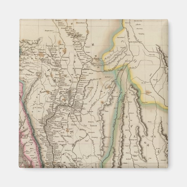 Birmah, Anam, Siam, Thailand Magnet (Vorne)