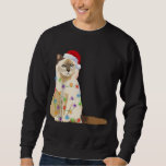 Birman Cat Christmas Lights Xmas Cat Lover Santa H Sweatshirt<br><div class="desc">Birman Cat Christmas Lights Xmas Cat Lover Weihnachtsmannmütze</div>