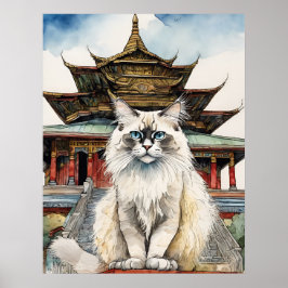 Birman Cat - Katalogkunst Print Poster
