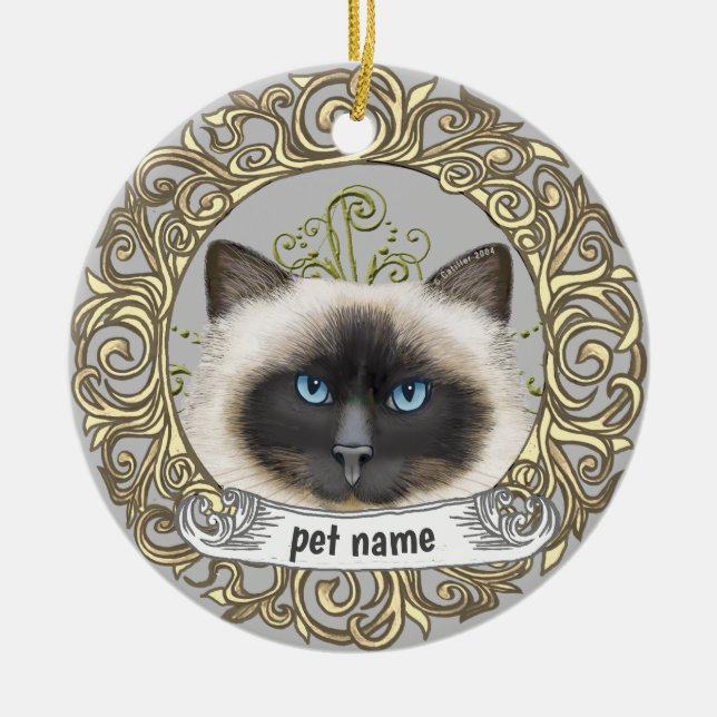 Birman Cat Loving Memory Ornament (Vorne)