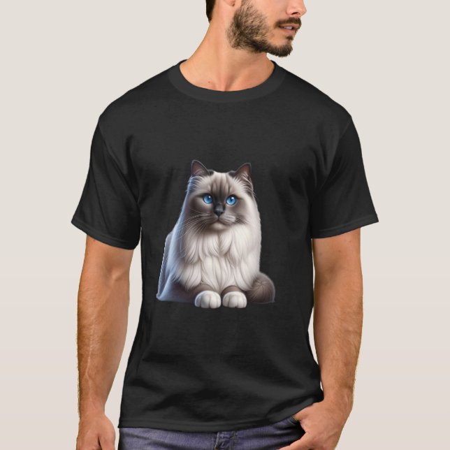 Birman Cat Shirt Cat Face Niedlich Cat Lover Cat M (Vorderseite)