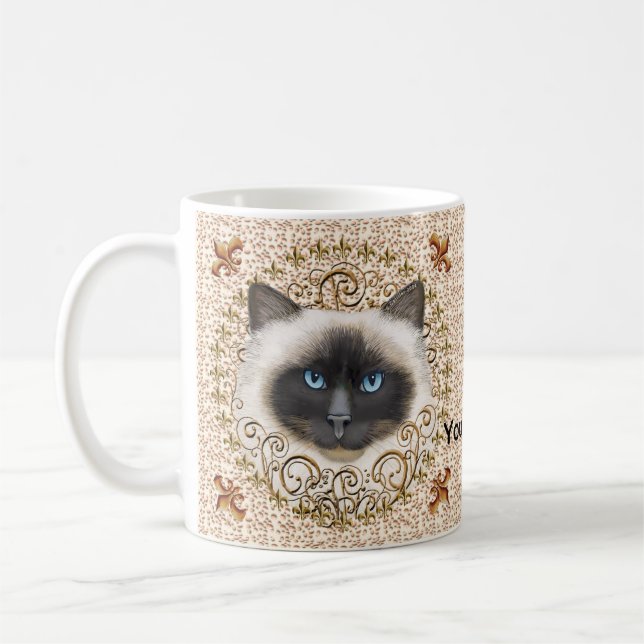 Birman-Katze Fleur De Lis Tasse (Links)