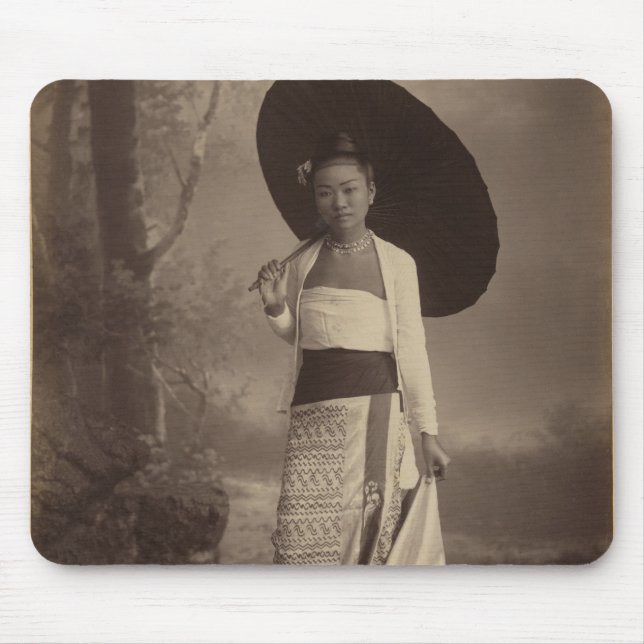 Birmanische Dame Mousepad (Vorne)