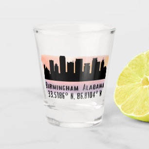Birmingham AL City Skyline Schnapsglas