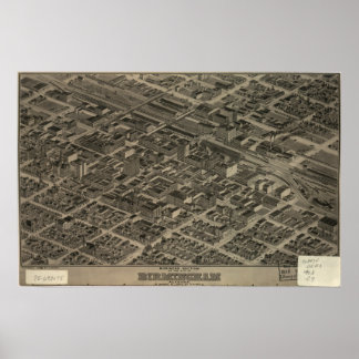 Birmingham Alabama 1904 Panoramakarte Poster