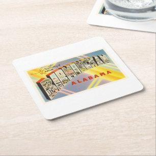 Birmingham Alabama AL Old Vintage Rechteckiger Pappuntersetzer