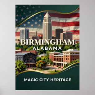 Birmingham Alabama Bürgerrechts-Erbe Poster