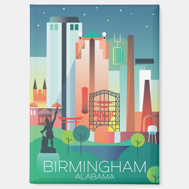 Birmingham Alabama Kühlschrank Magnet (Vorderseite)