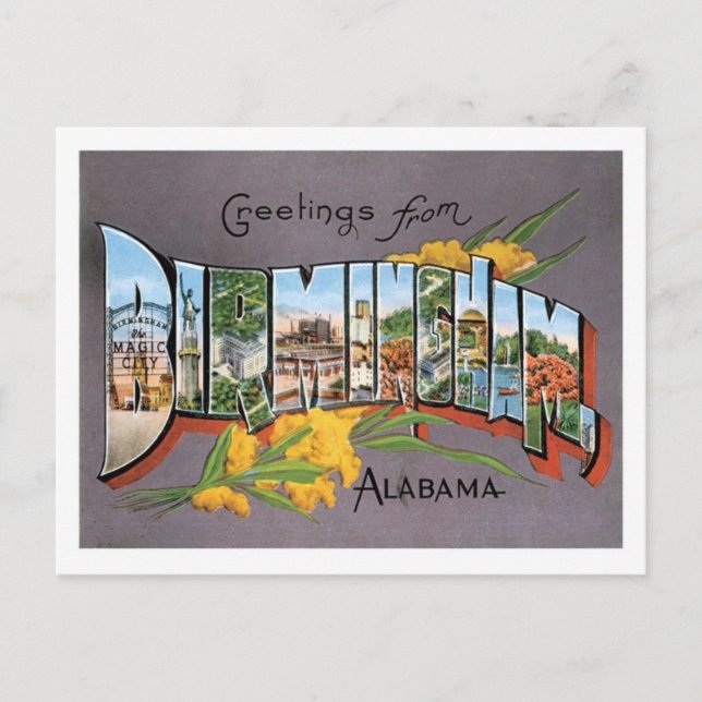 Birmingham Alabama Reisen USA City Postkarte (Vorderseite)