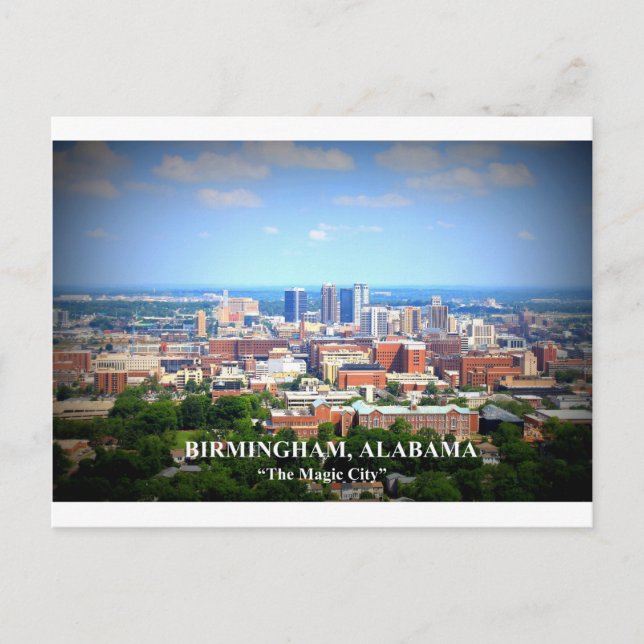 Birmingham, Alabama Skyline Postkarte (Vorderseite)