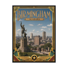 Birmingham Alabama Vintage Art Deco Golden Age