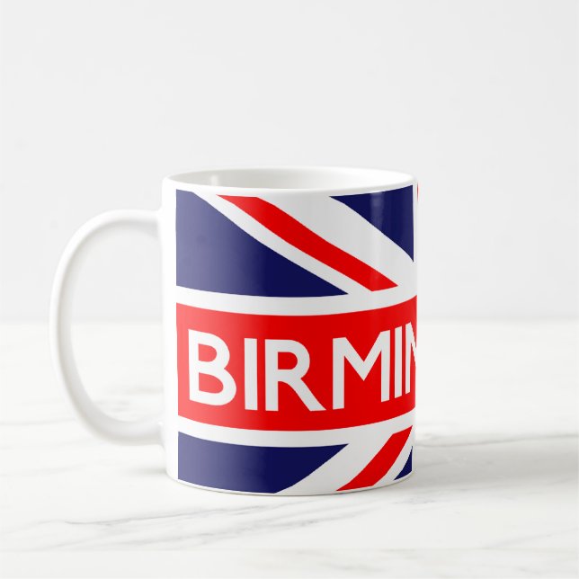 Birmingham: Britische Flagge Kaffeetasse (Links)
