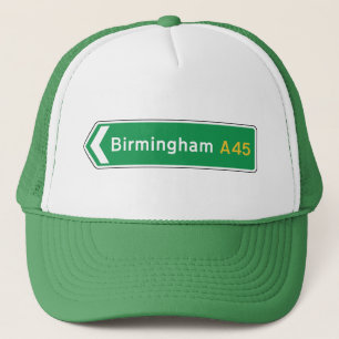 Birmingham, BRITISCHES Verkehrsschild Truckerkappe