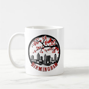 Birmingham City Alabama Skyline T - Shirt Kaffeetasse