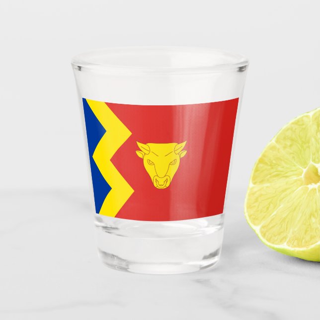 Birmingham City Flag Schnapsglas (Vorderseite)