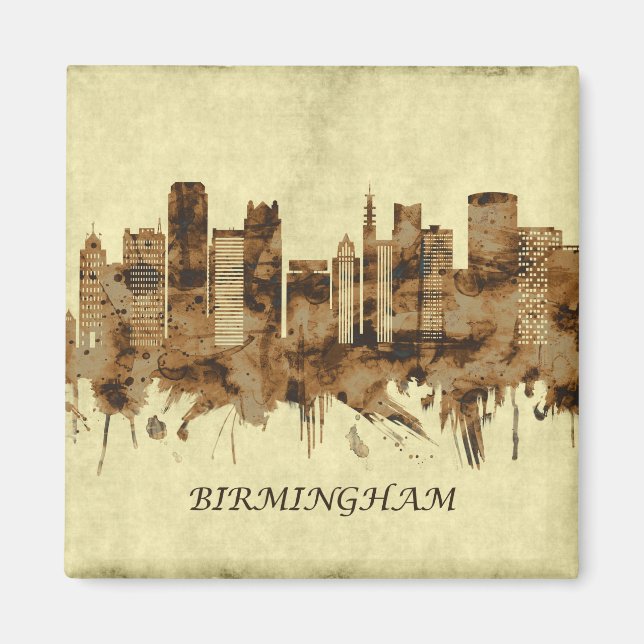 Birmingham England Cityscape Magnet (Vorne)