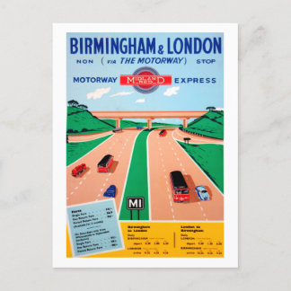 Birmingham nach London - Vereinigtes Königreich Postkarte