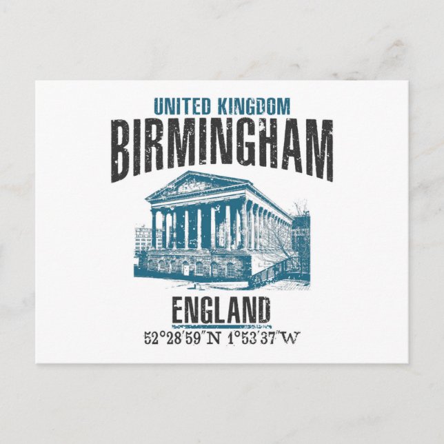 Birmingham Postkarte (Vorderseite)