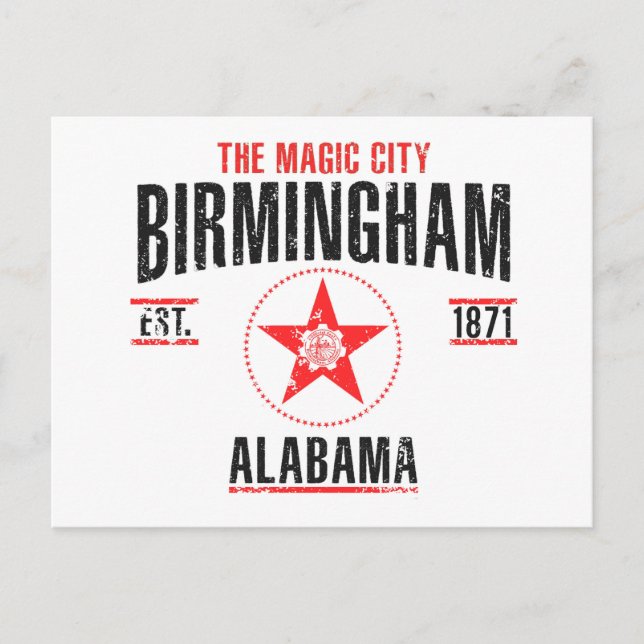 Birmingham Postkarte (Vorderseite)