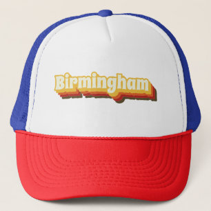 Birmingham Retro Vintager Text Truckerkappe