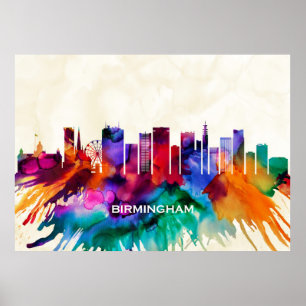 Birmingham Skyline Poster