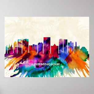 Birmingham Skyline Poster
