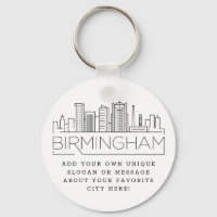Birmingham Stylized Skyline | Benutzerdefinierter