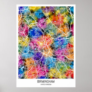 Birmingham United City Map Poster