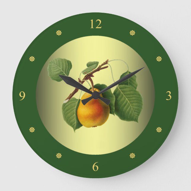 Birne ~ Giorgio Gallesio ~ Botanisches Obst ~ Große Wanduhr (Vorderseite)
