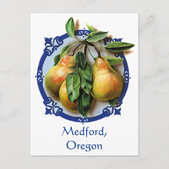 Birne Hauptstadt der Welt Medford, Oregon Souvenir Postkarte (Vorderseite)