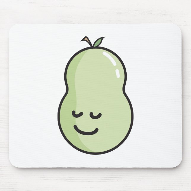 Birne mit einem Lächeln Mousepad (Vorne)