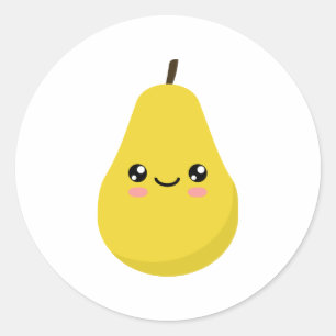 Birne Runder Aufkleber