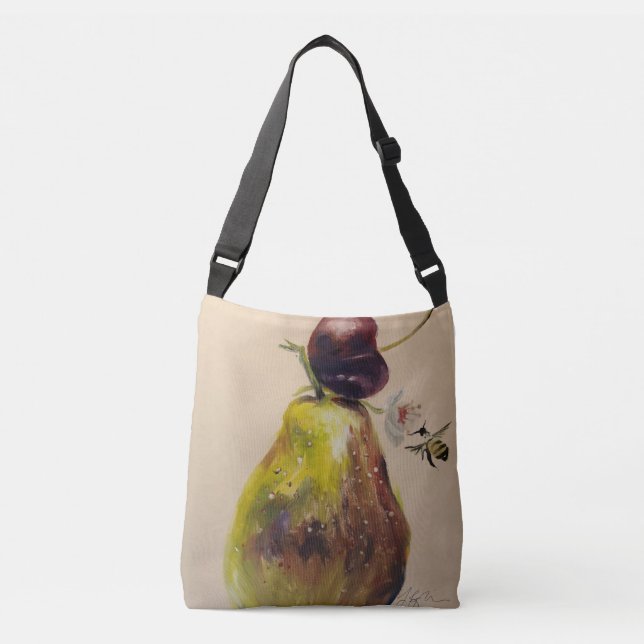 Birne und Biene Tasche (Vorderseite)