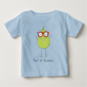 Birne von Glasses Funny & Niedlich Kid's Baby T -  T-shirt