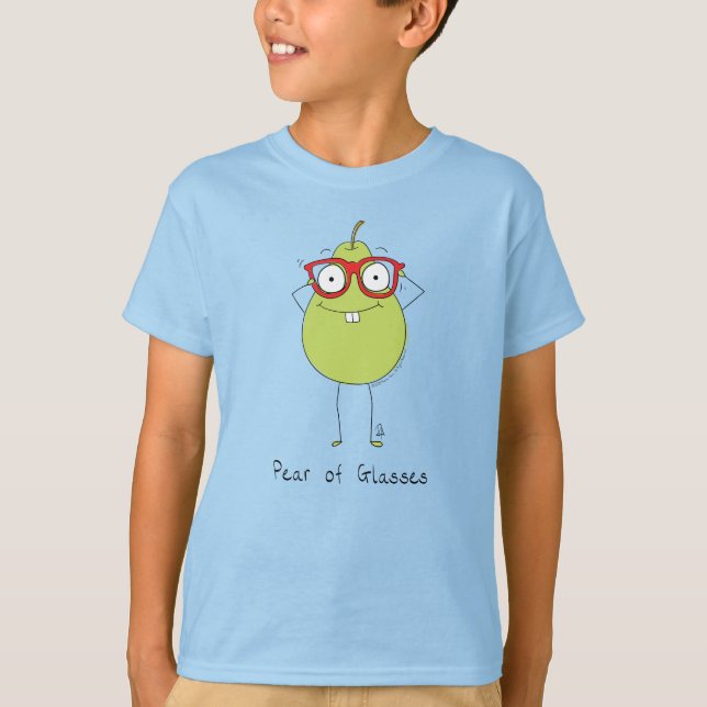 Birne von Glasses Funny & Niedlich Kid's Boy's T - T-Shirt (Vorderseite)