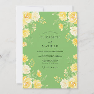 Birne Zitrone Ranunculus Eukalyptus Hochzeit Einladung