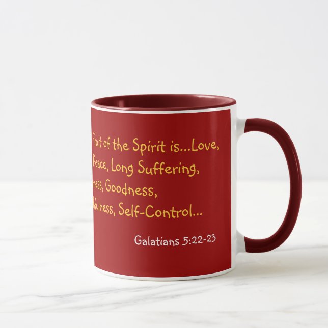 Birnen auf einem Platte Galatians 5:22 - 23 Tasse (Rechts)