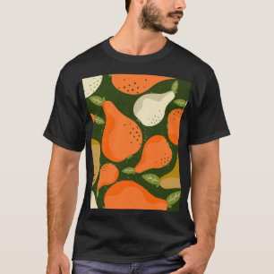 Birnen, Blätter: bunte Vintage Tapete. T-Shirt