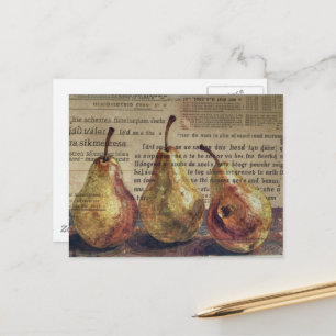 Birnen Gemischt Collage Postkarte