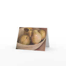 Birnen in einer Bowl Frucht Art Note Card