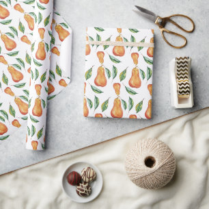Birnen Muster Wtercolor Art handbemalt Geschenkpapier